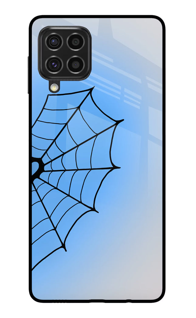 Blue Web Samsung F62 Glass Case