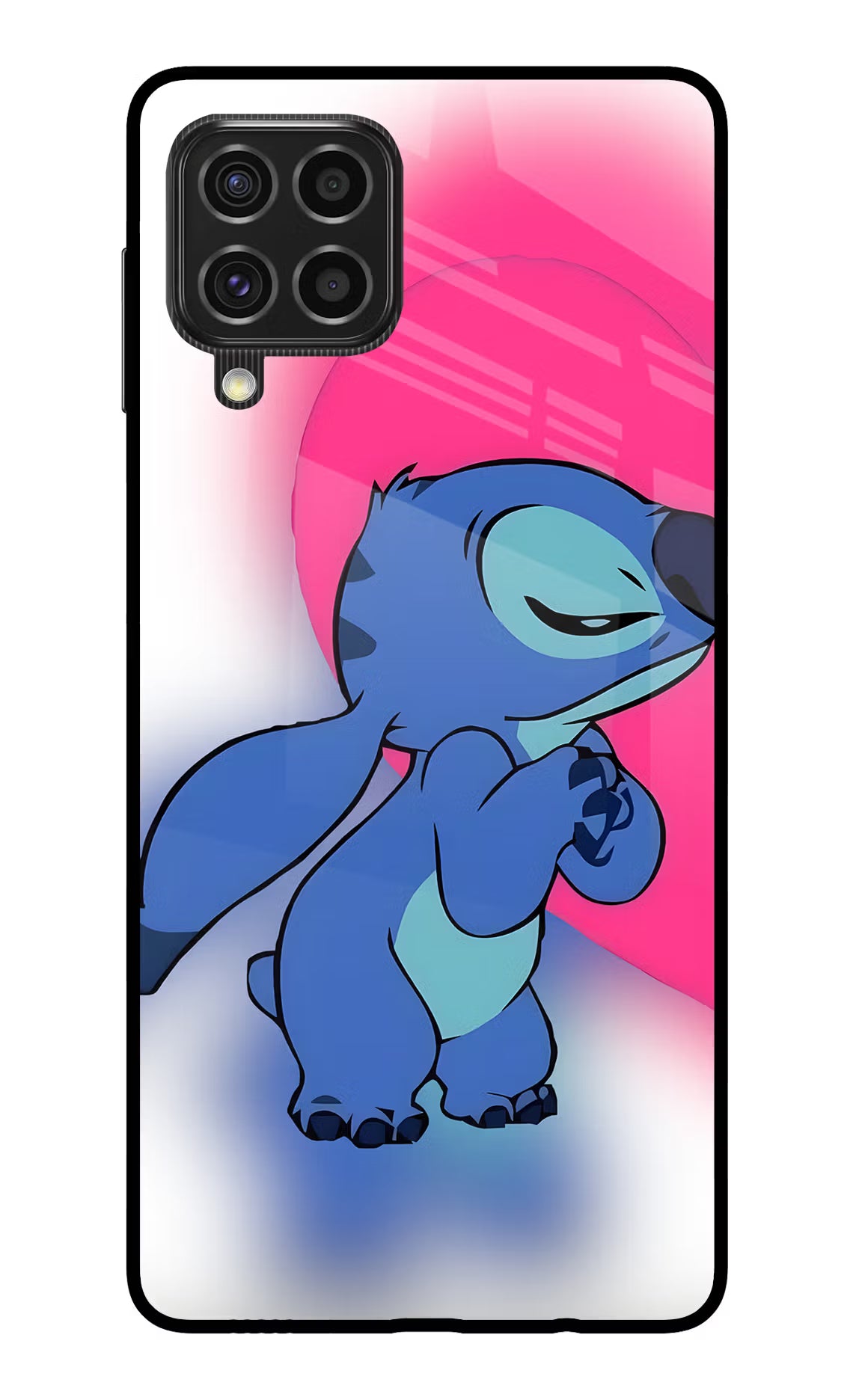 Stitch Hug Samsung F62 Glass Case