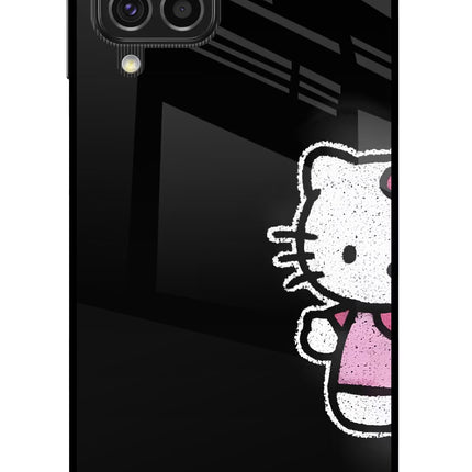 Kitty Charm Samsung F62 Glass Case
