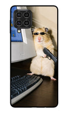 Hacker Hamster Samsung F62 Glass Case