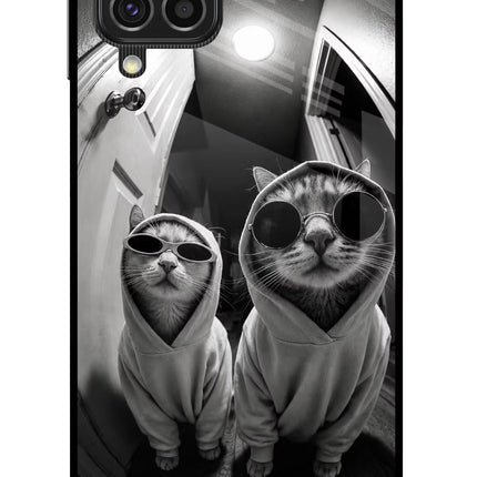 Hood Cats Samsung F62 Glass Case