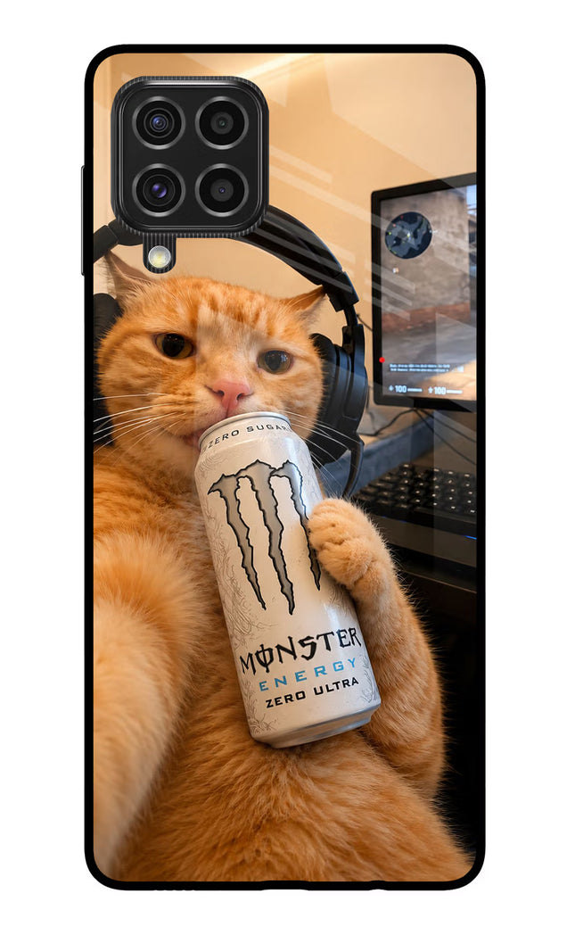 Gamer Cat Energy Samsung F62 Glass Case