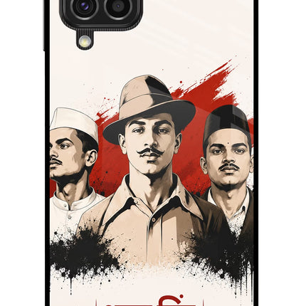 Bhagat Singh Trio Samsung F62 Glass Case