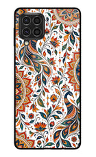 White Mayura Samsung F62 Glass Case