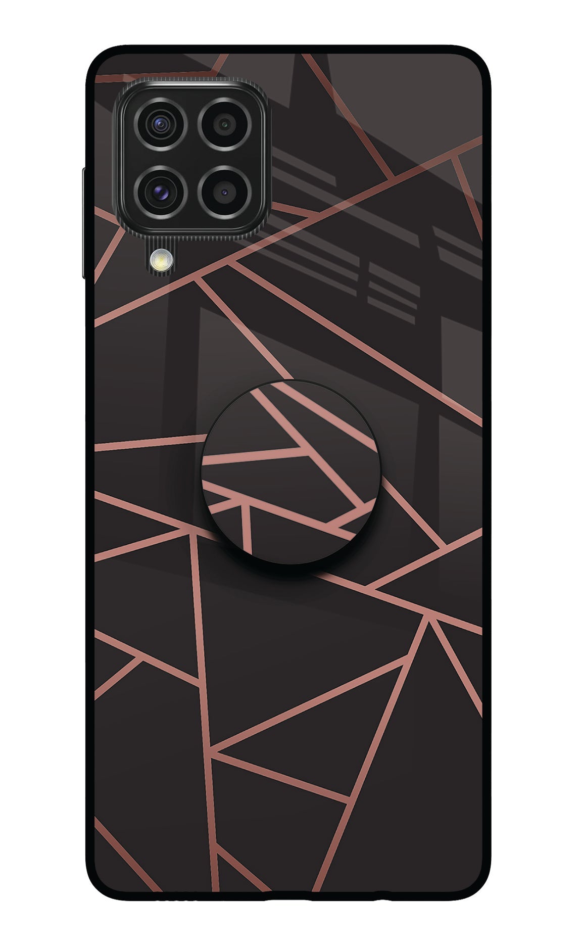 Geometric Pattern Samsung F62 Glass Case