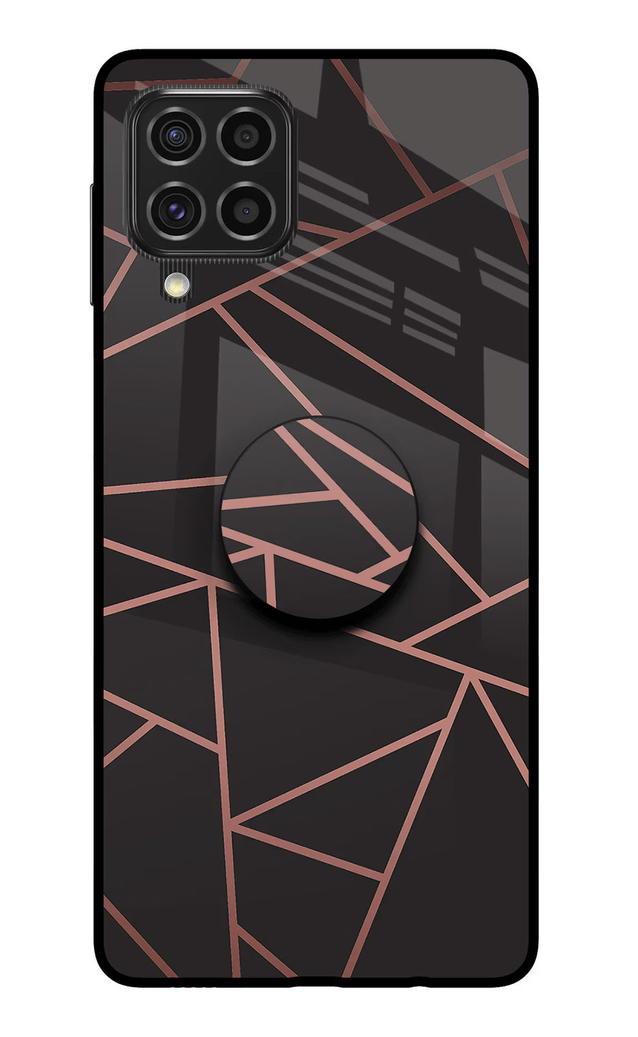 Geometric Pattern Samsung F62 Pop Case, Glass case