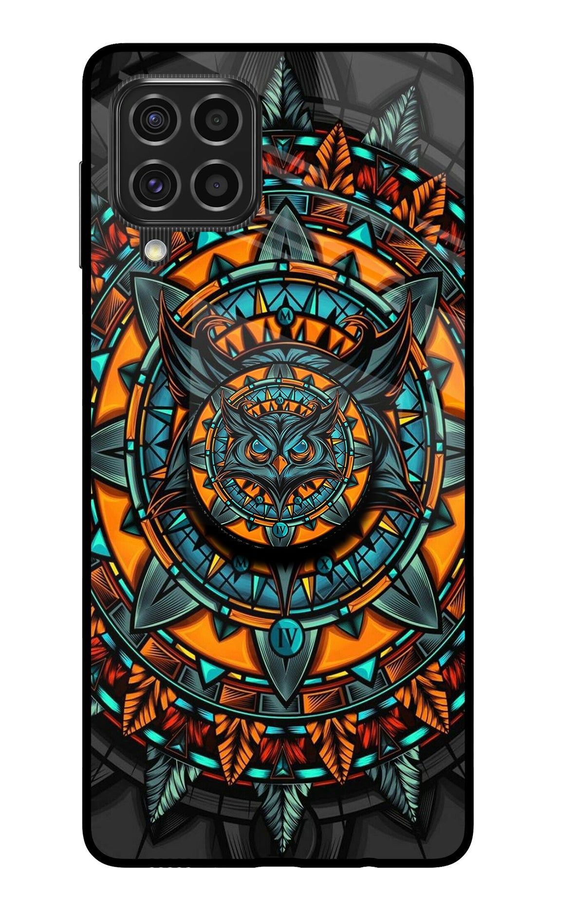 Angry Owl Samsung F62 Glass Case