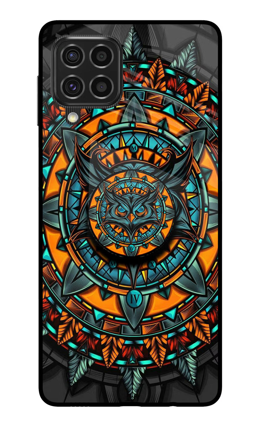 Angry Owl Samsung F62 Pop Case, Glass case