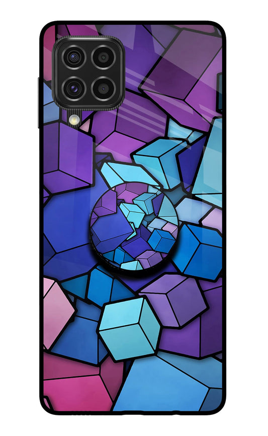 Cubic Abstract Samsung F62 Glass Case