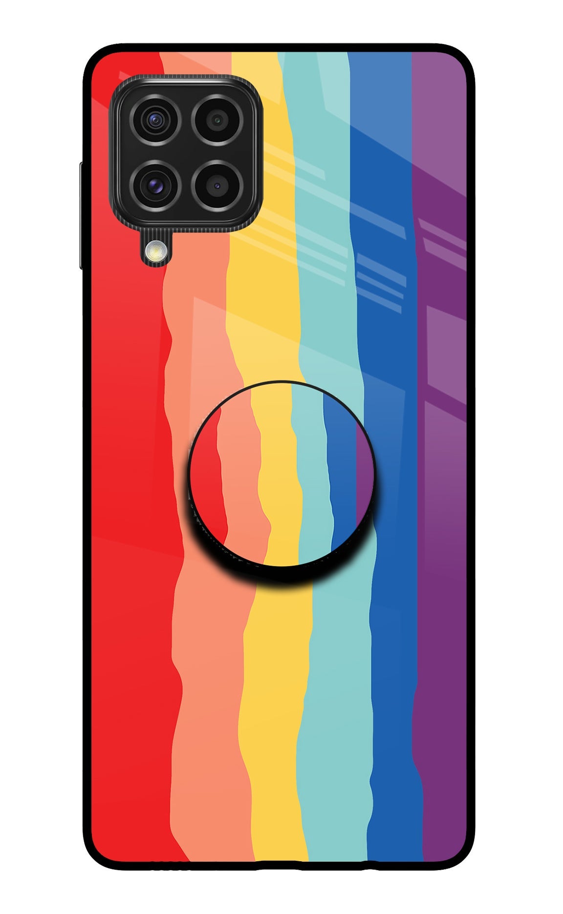 Rainbow Samsung F62 Glass Case