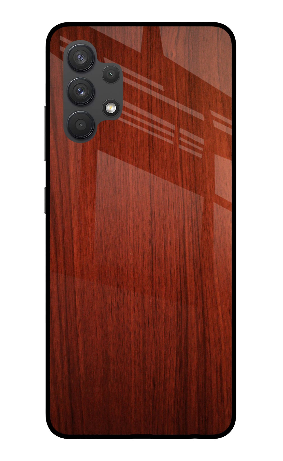 Wooden Plain Pattern Samsung A32 4G Glass Case
