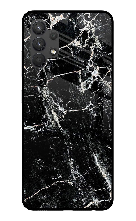 Black Marble Texture Samsung A32 4G Glass Case