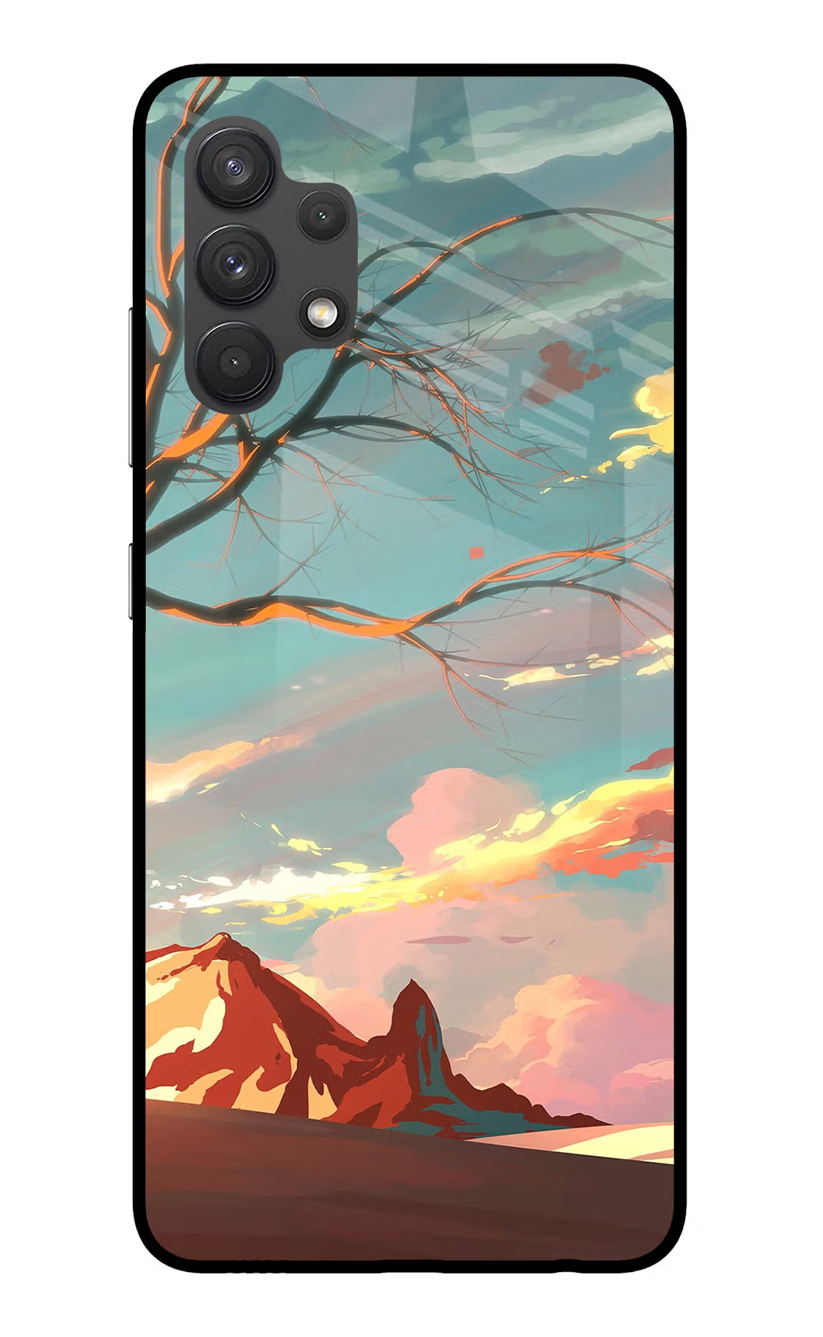 Scenery Samsung A32 4G Glass Case Back Cover by Casekaro