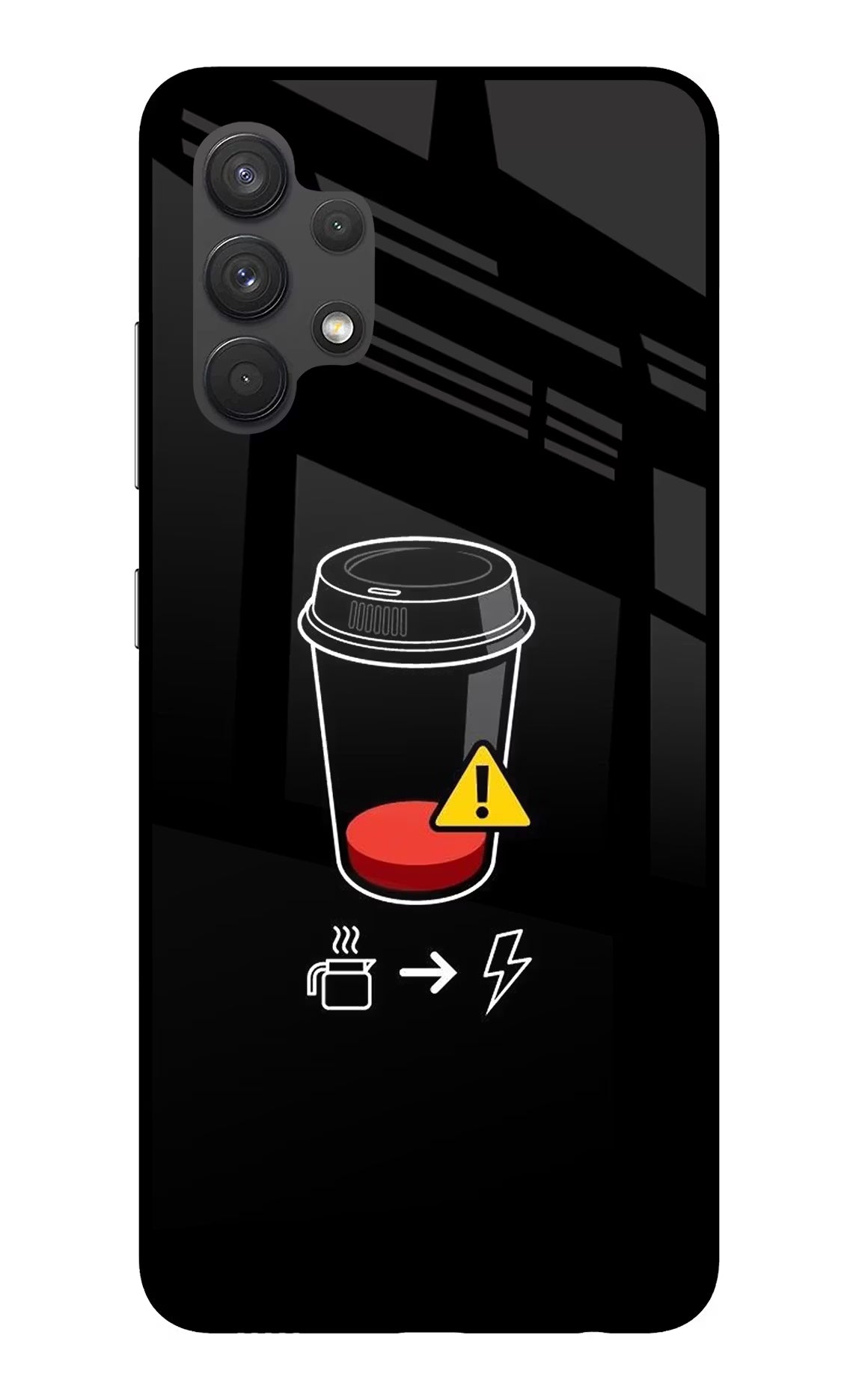 Coffee Samsung A32 4G Glass Case Back Cover by Casekaro