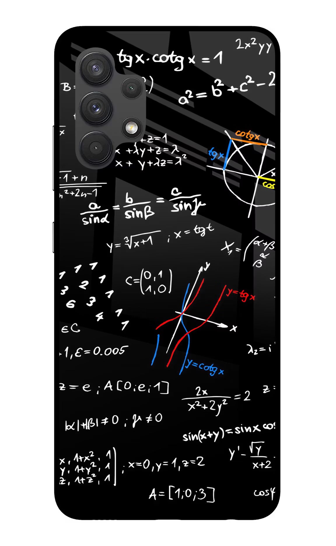 Mathematics Formula Samsung A32 4G Glass Case Back Cover by Casekaro