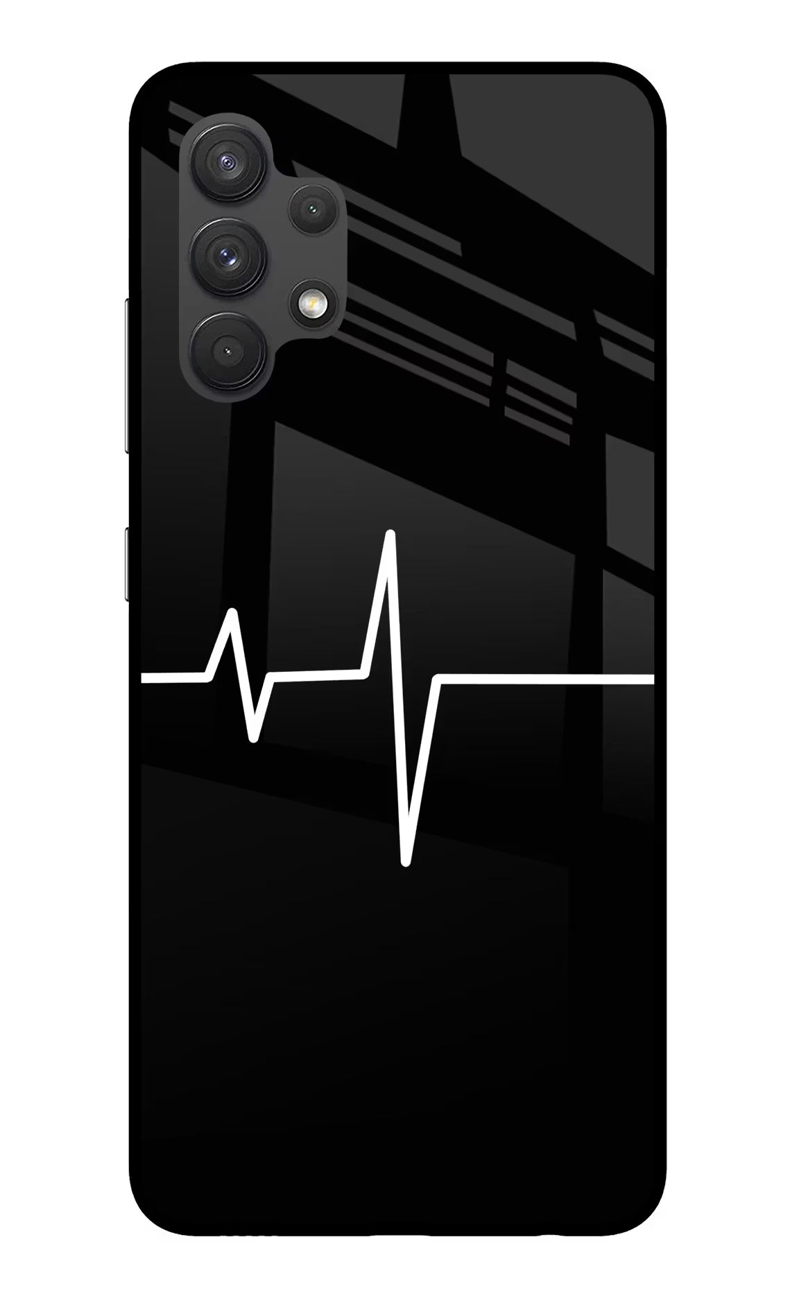 Heart Beats Samsung A32 4G Glass Case Back Cover by Casekaro