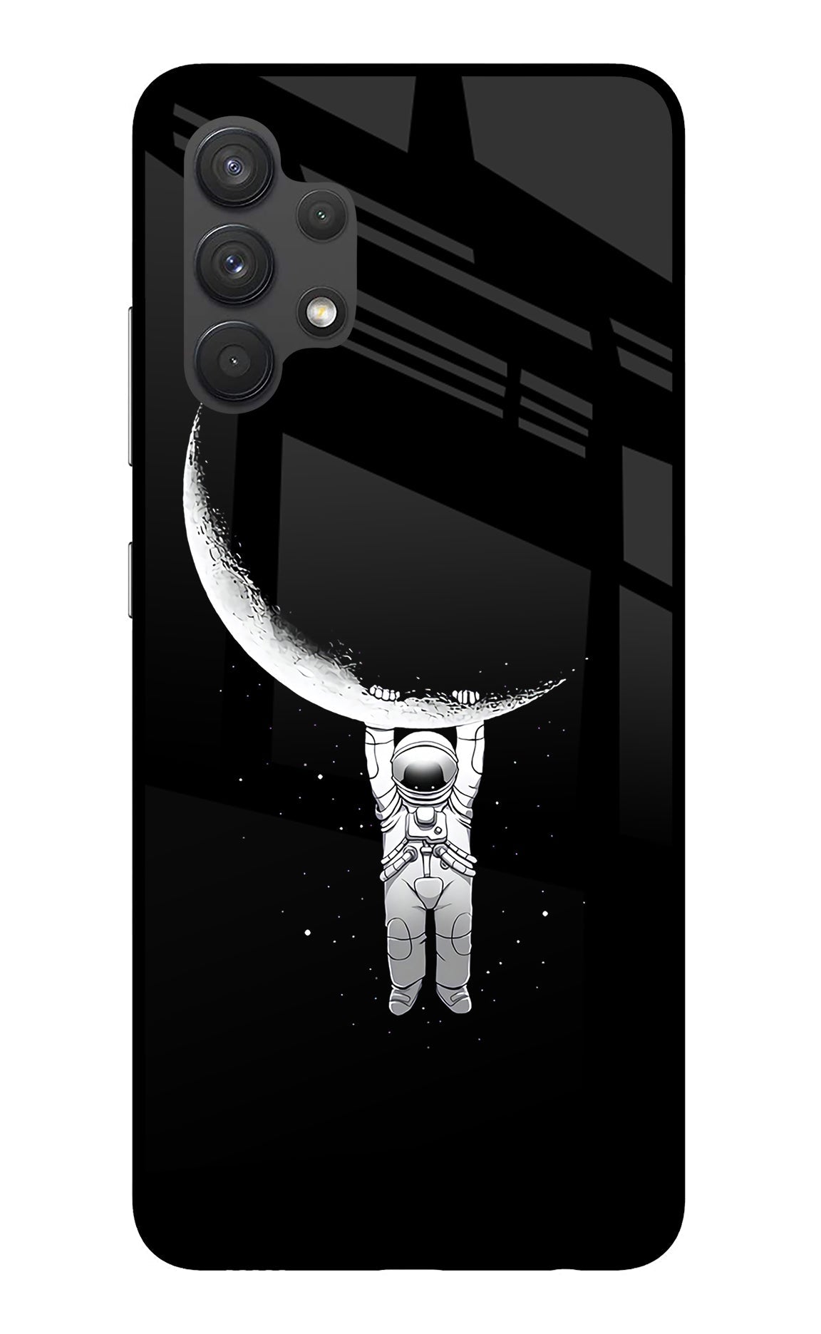 Moon Space Samsung A32 4G Glass Case