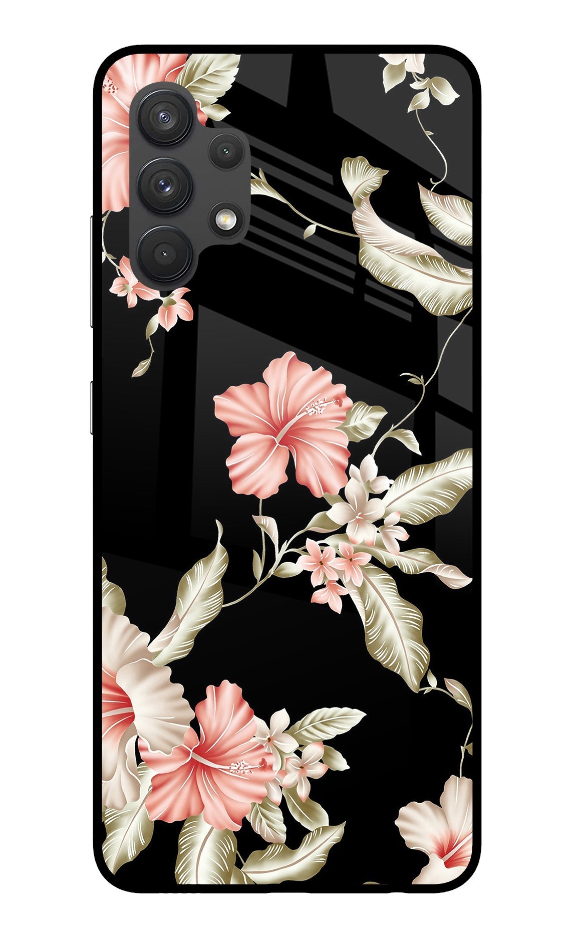 Flowers Samsung A32 4G Glass Case