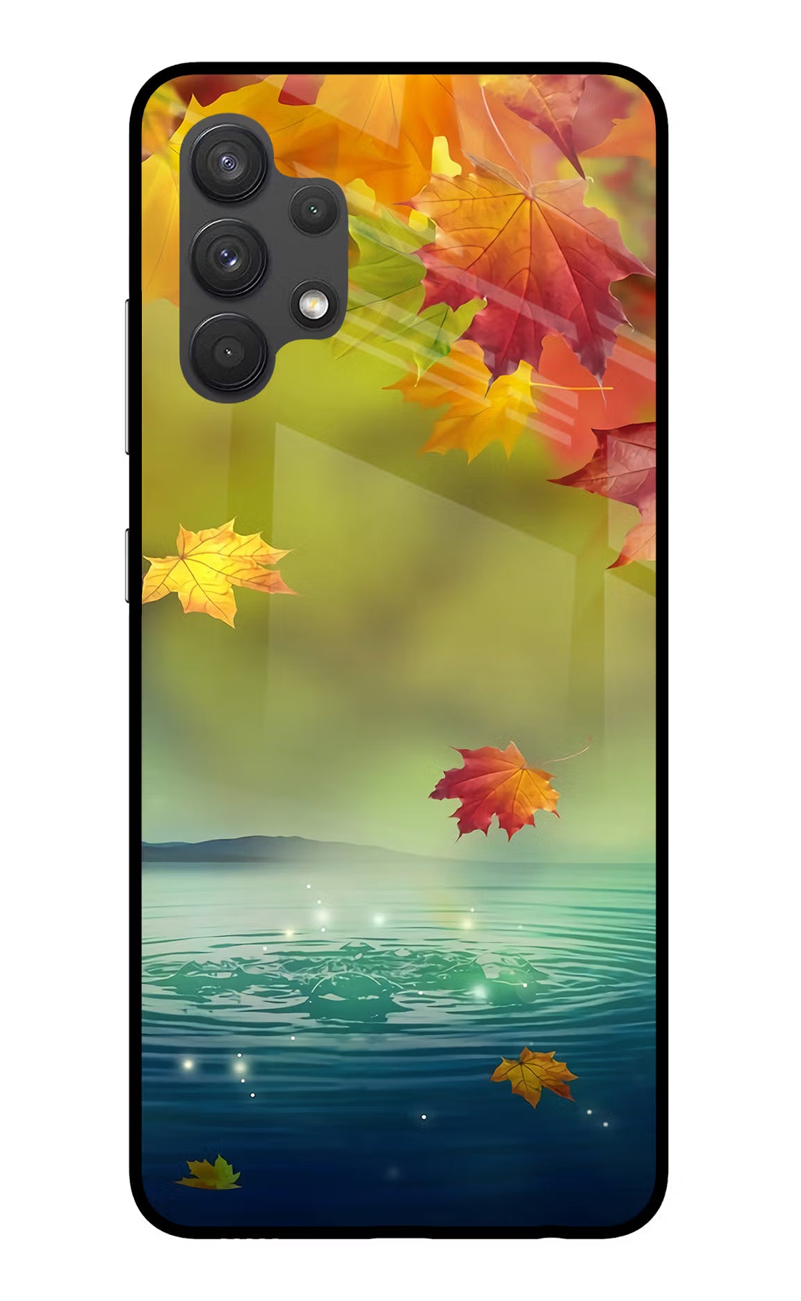 Flowers Samsung A32 4G Glass Case Back Cover by Casekaro