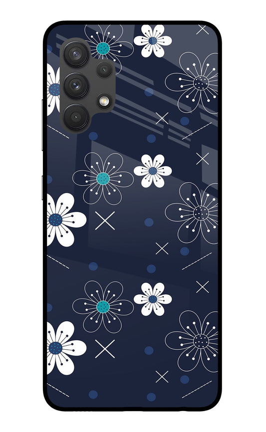 Flowers Samsung A32 4G Glass Case