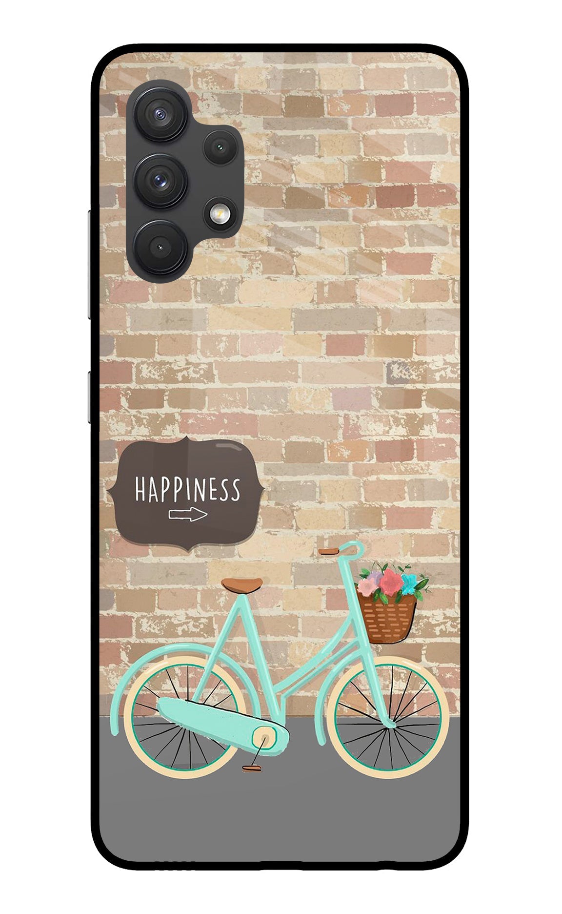 Happiness Artwork Samsung A32 4G Glass Case