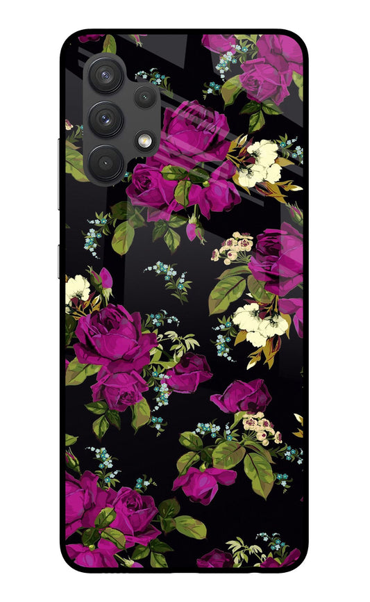 Flowers Samsung A32 4G Glass Case