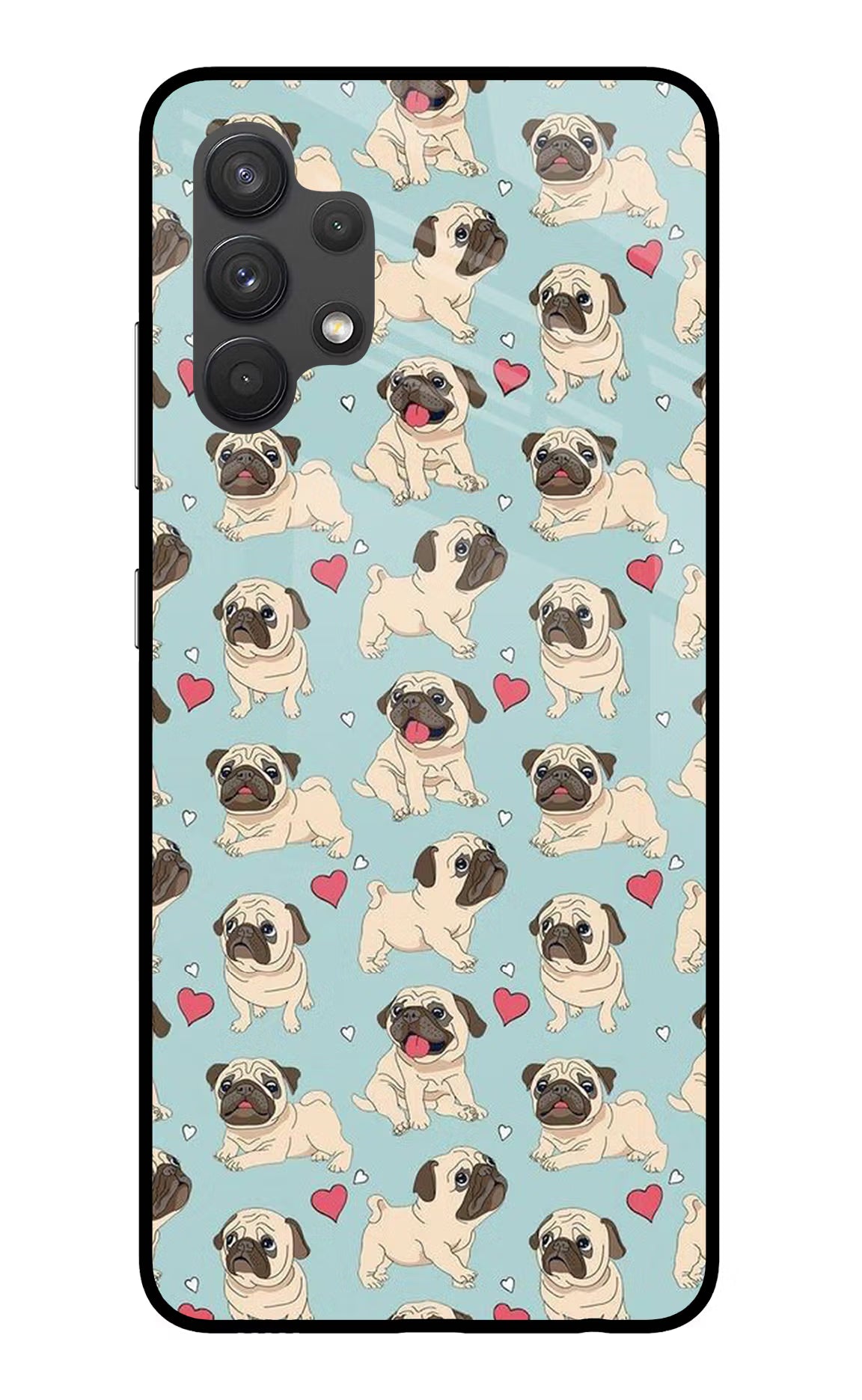 Pug Dog Samsung A32 4G Glass Case Back Cover by Casekaro