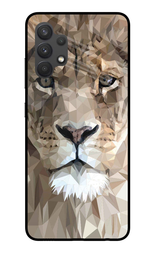 Lion Art Samsung A32 4G Glass Case