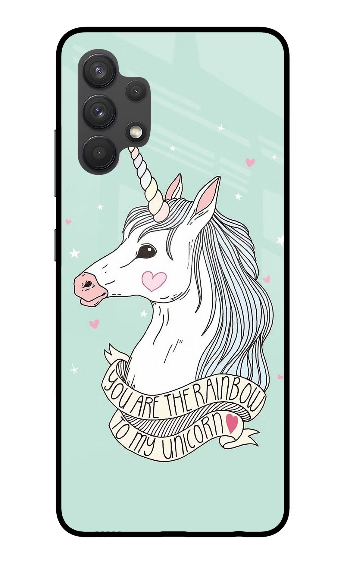 Unicorn Wallpaper Samsung A32 4G Glass Case Back Cover by Casekaro