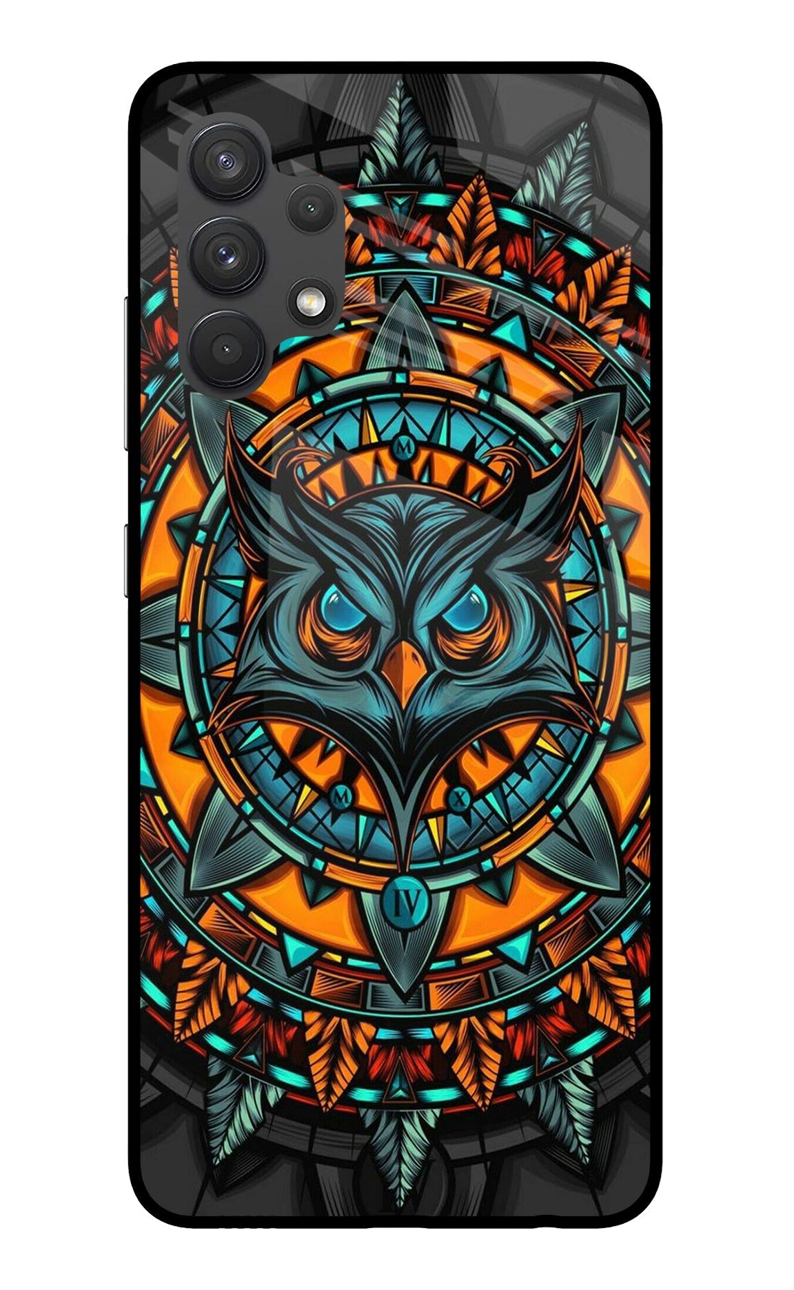 Angry Owl Art Samsung A32 4G Glass Case