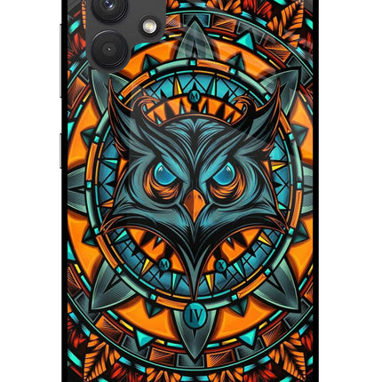 Angry Owl Art Samsung A32 4G Glass Case Back Cover by Casekaro