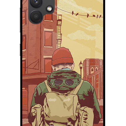 Adventurous Samsung A32 4G Glass Case Back Cover by Casekaro