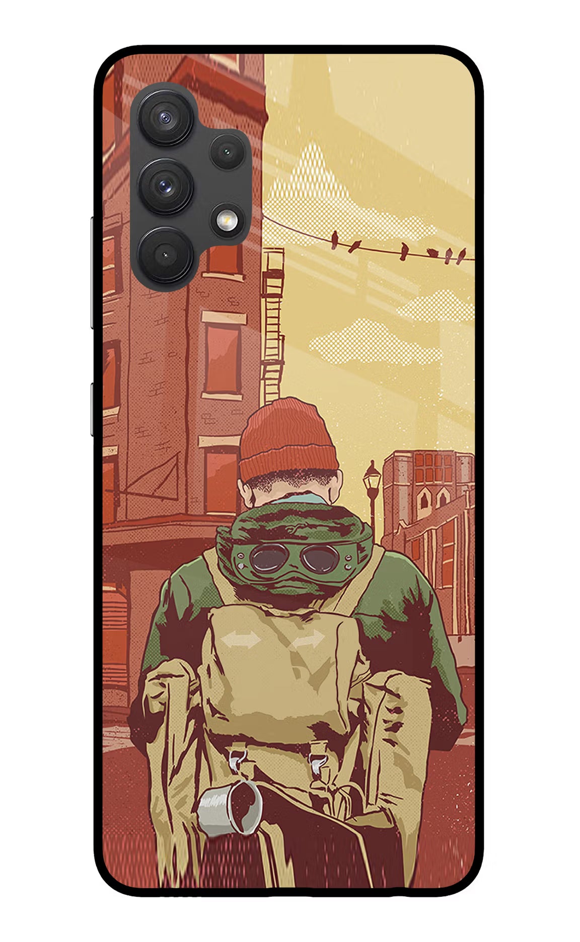 Adventurous Samsung A32 4G Glass Case Back Cover by Casekaro