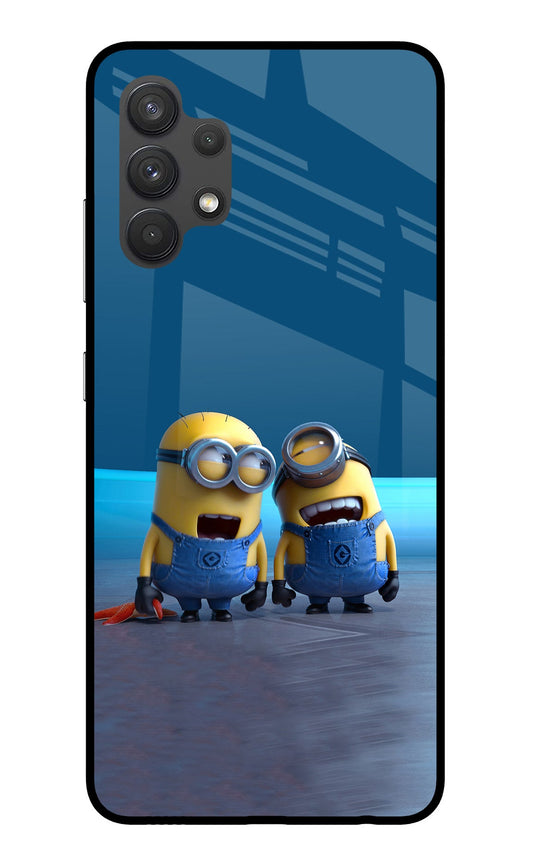 Minion Laughing Samsung A32 4G Glass Case