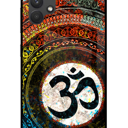 Om Cultural Samsung A32 4G Glass Case