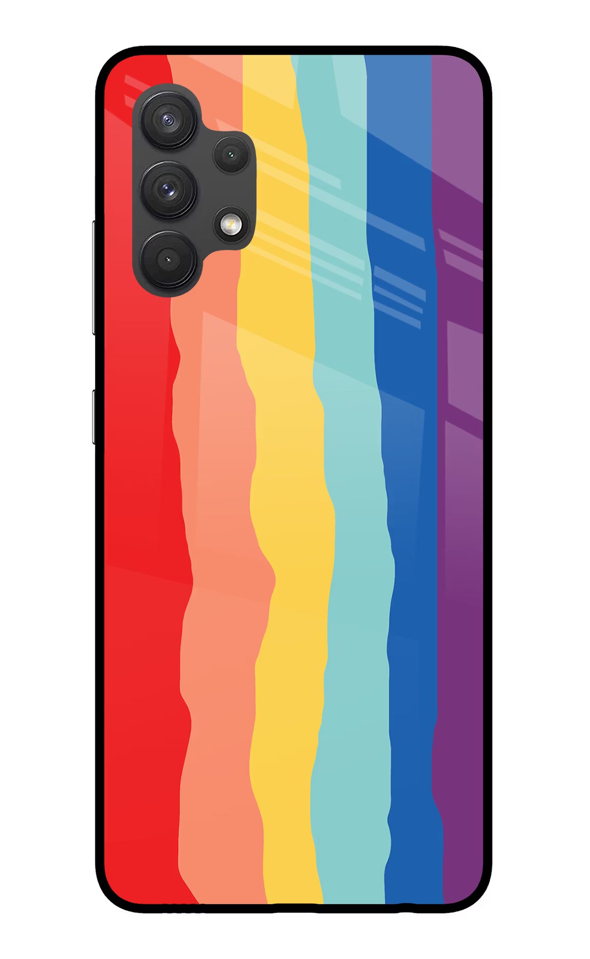Rainbow Samsung A32 4G Glass Case Back Cover by Casekaro