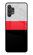 Tri Color Pattern Samsung A32 4G Glass Case