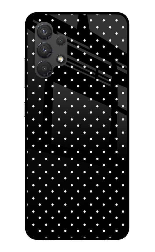 White Dots Samsung A32 4G Glass Case