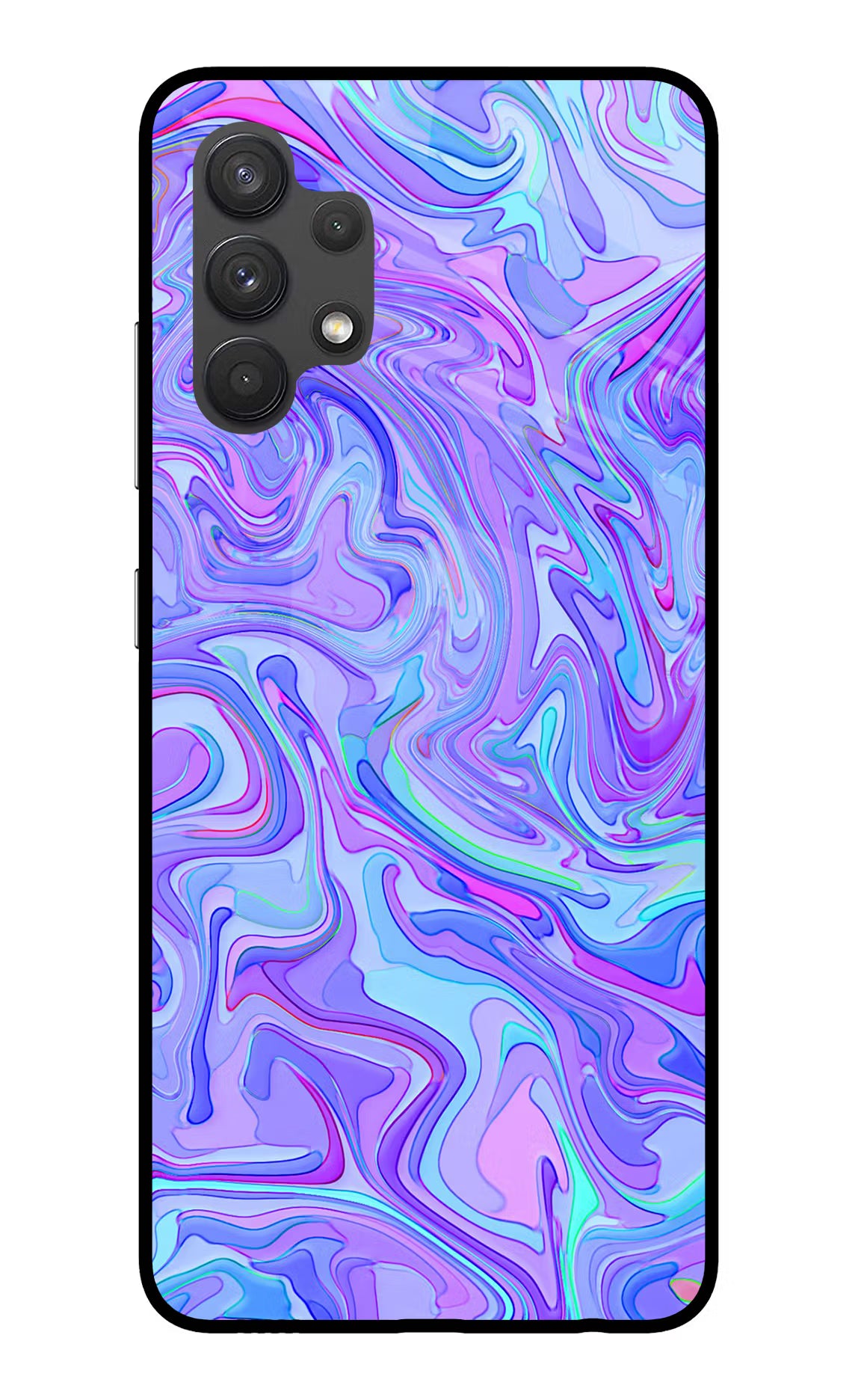 Glitter Samsung A32 4G Glass Case Back Cover by Casekaro