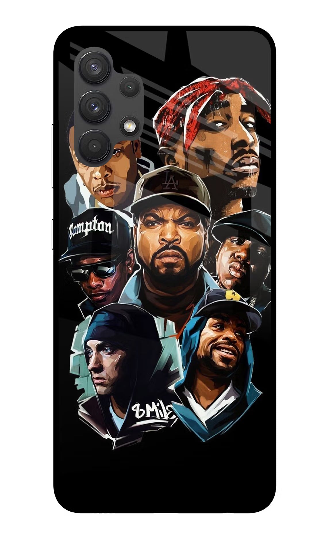 Rappers Samsung A32 4G Glass Case Back Cover by Casekaro