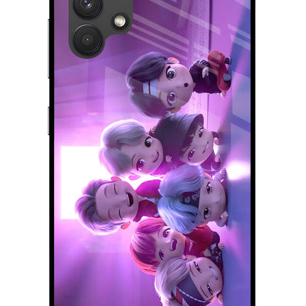 BTS Chibi Samsung A32 4G Glass Case