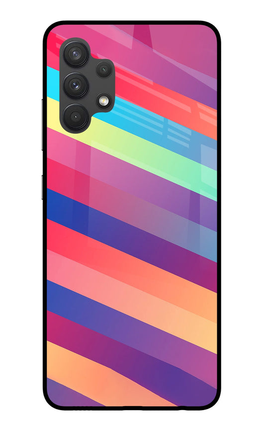 Stripes color Samsung A32 4G Glass Case