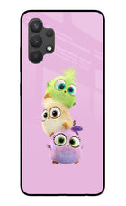 Cute Little Birds Samsung A32 4G Glass Case