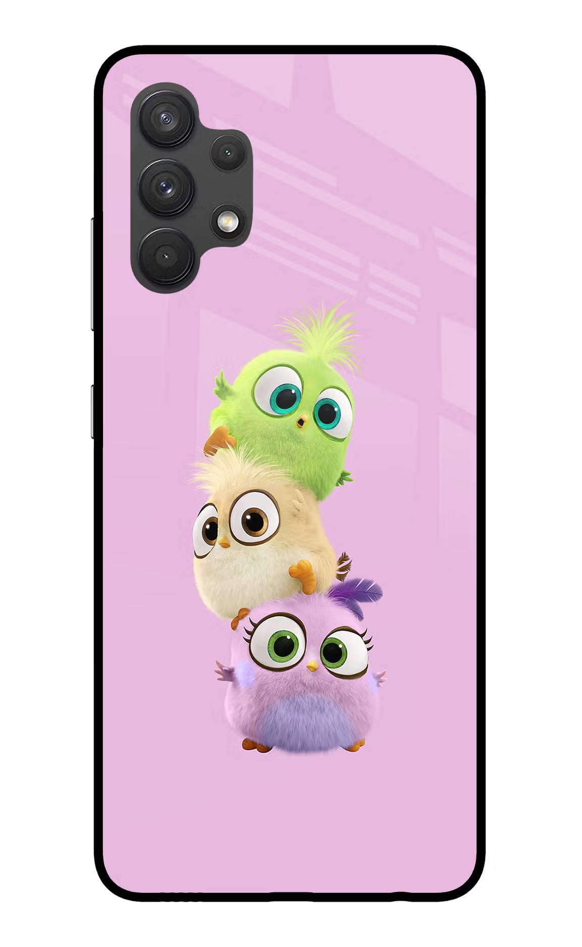 Cute Little Birds Samsung A32 4G Glass Case Back Cover by Casekaro