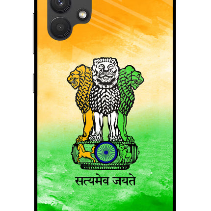 Satyamev Jayate Flag Samsung A32 4G Glass Case