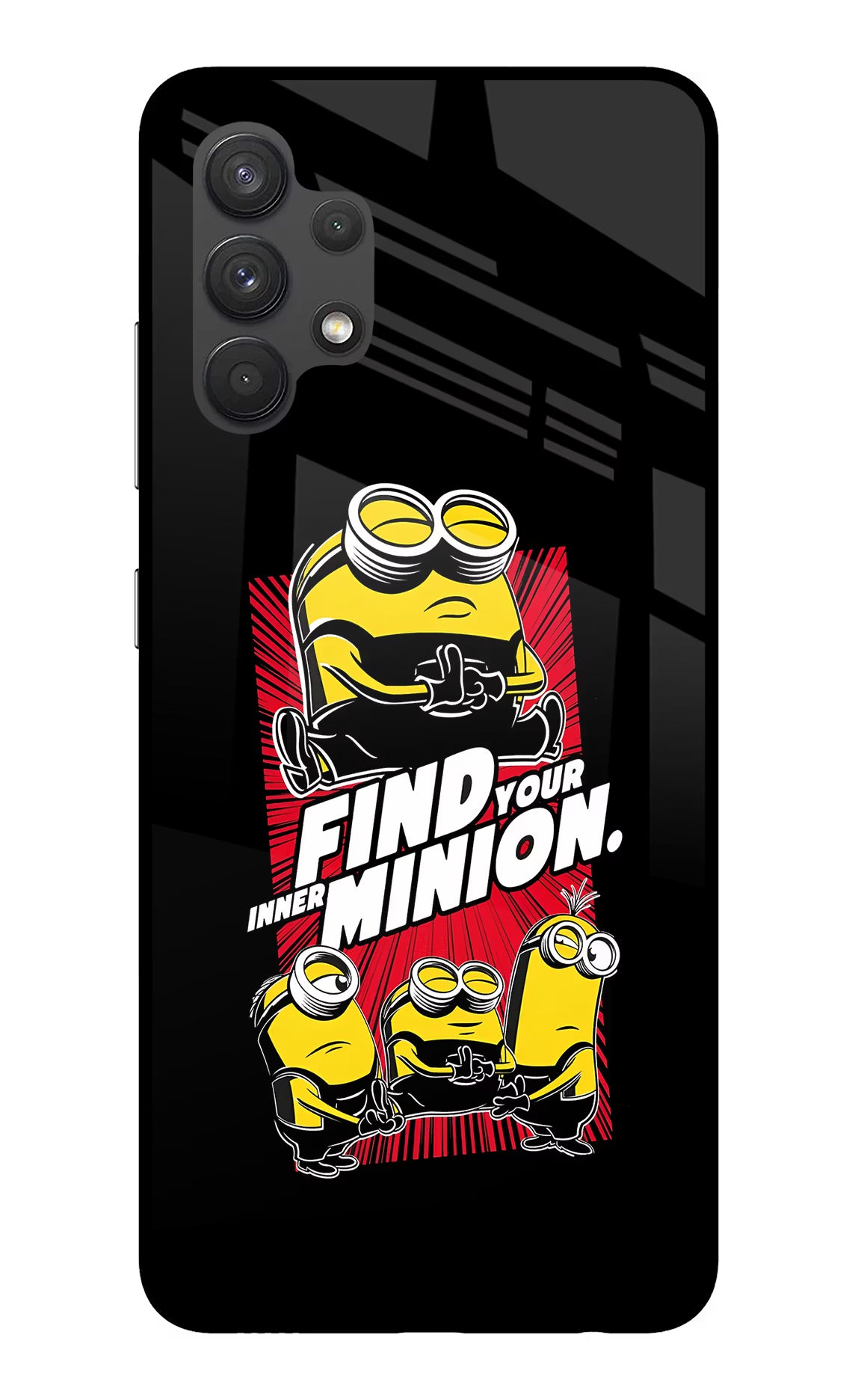 Find your inner Minion Samsung A32 4G Glass Case Back Cover by Casekaro