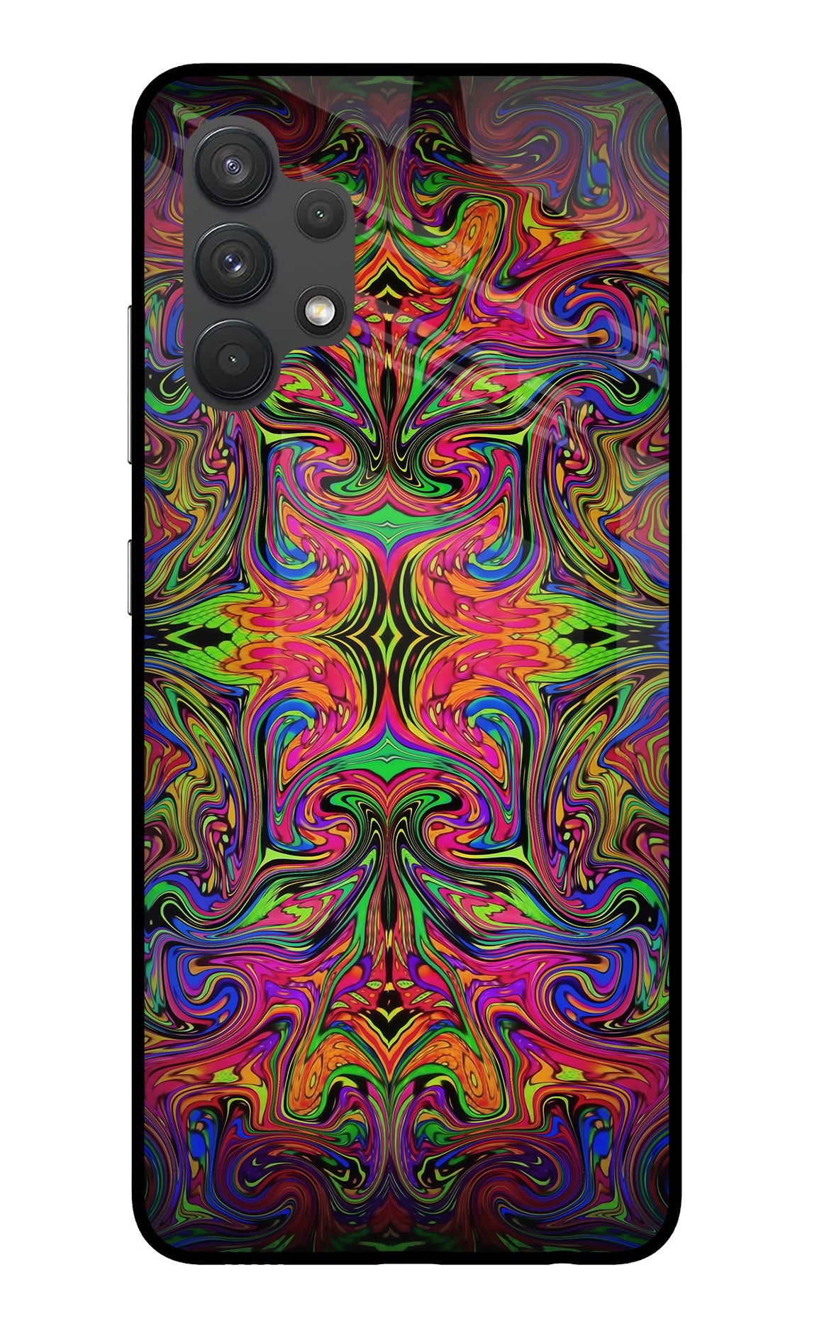 Psychedelic Art Samsung A32 4G Glass Case