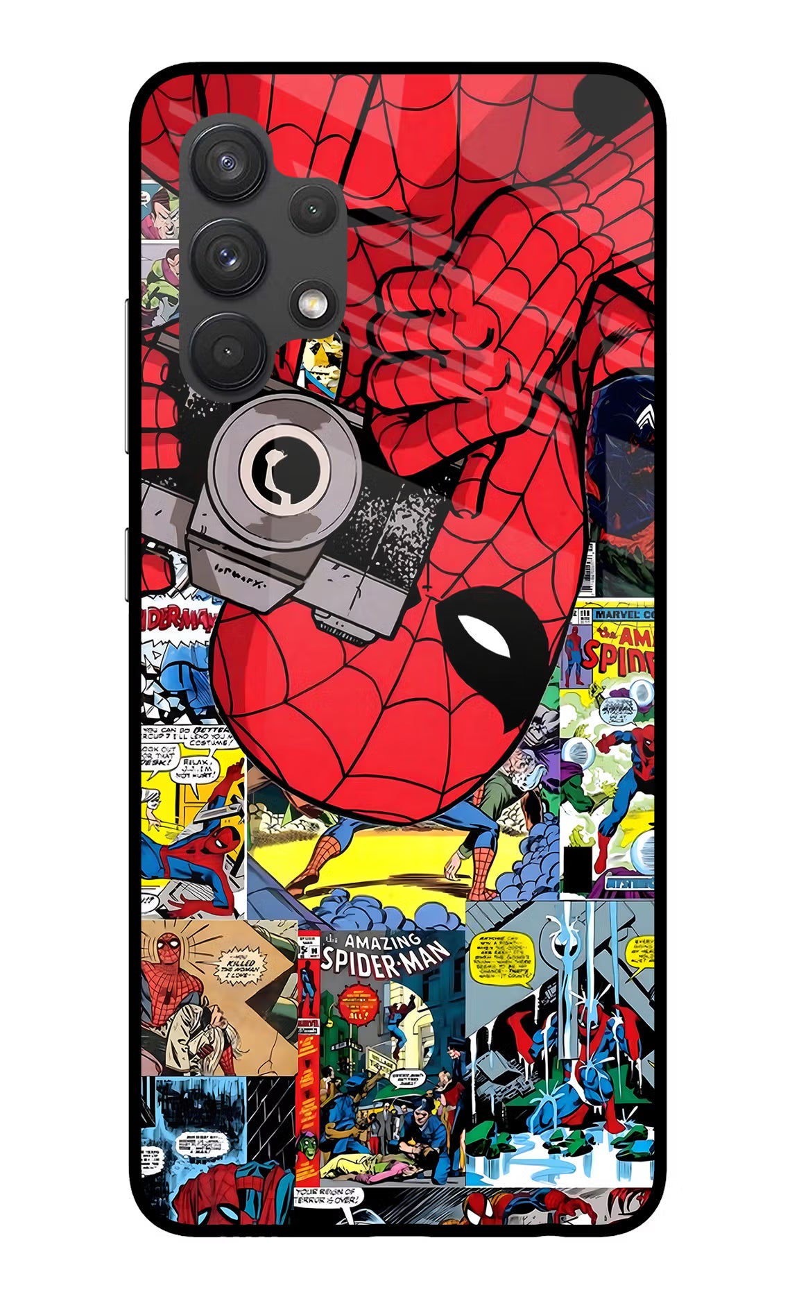 Spider Man Samsung A32 4G Glass Case Back Cover by Casekaro