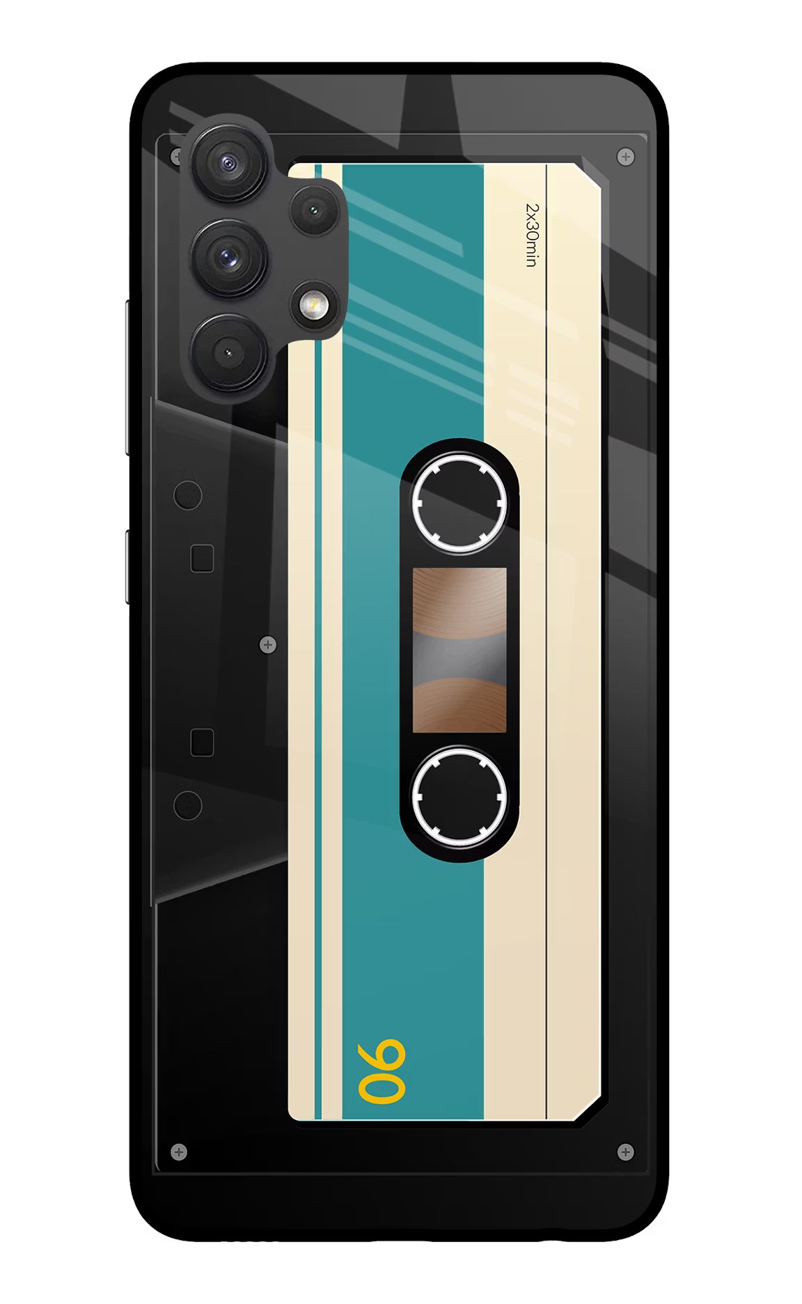 Cassette Samsung A32 4G Glass Case Back Cover by Casekaro