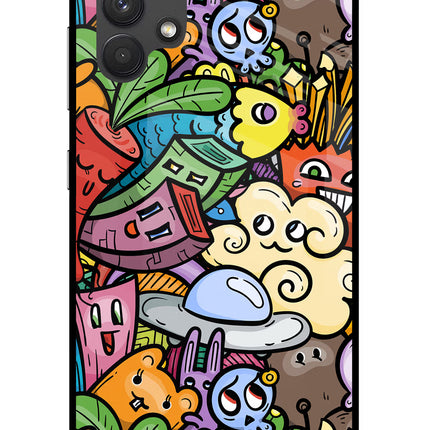 Veggie Doodle Samsung A32 4G Glass Case
